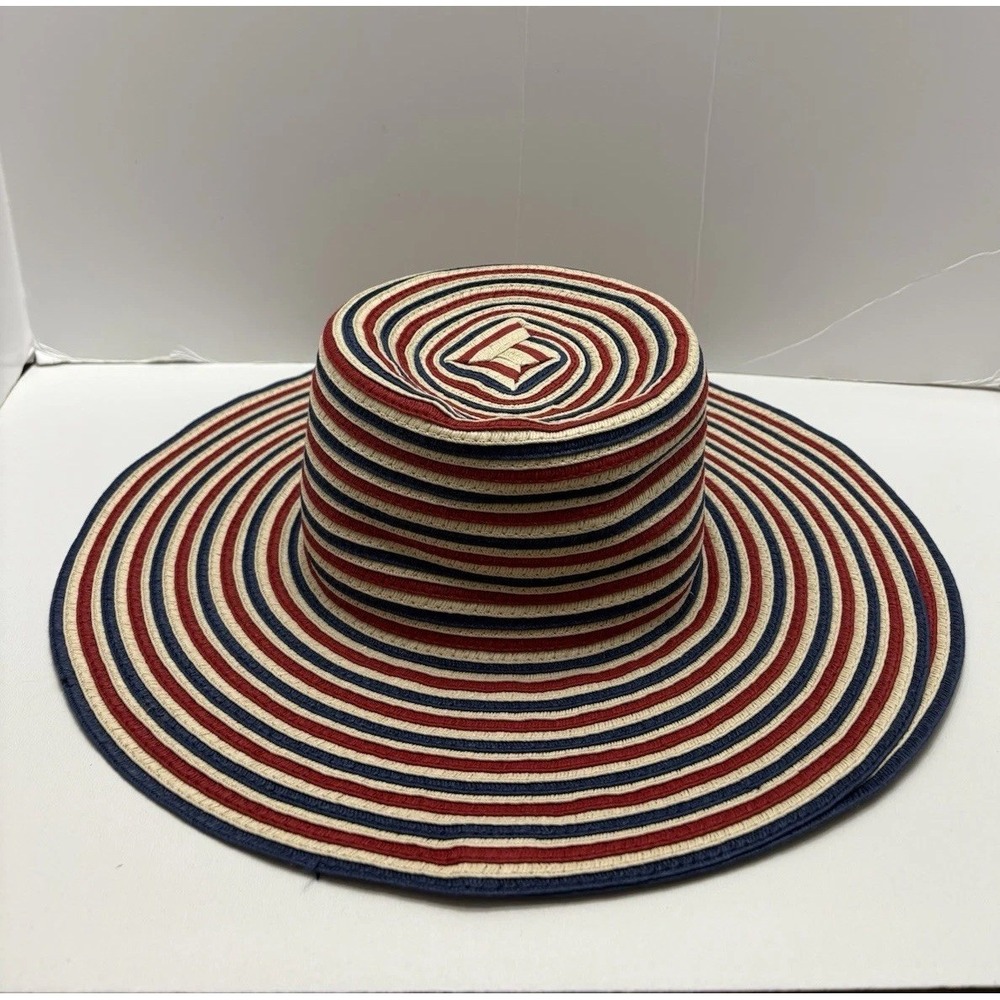 NWT Janie And Jack Girl's Striped Sun Hat 4-5 Years